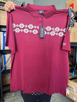 Aztec Polo - Maroon