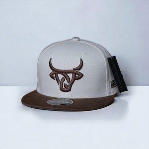 Fitted Hat -  Cream / Brown