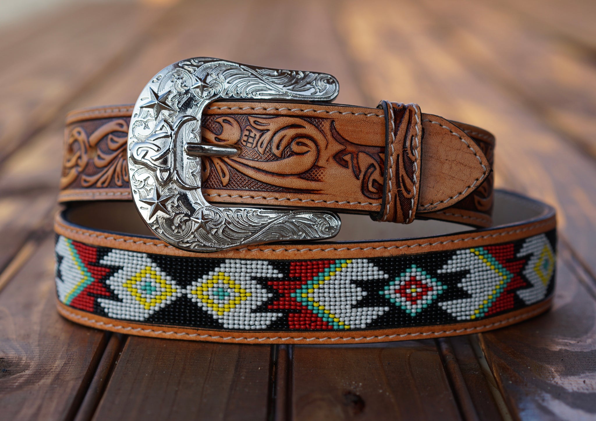 Mens beaded western belts hotsell