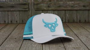Strapped White/Teal